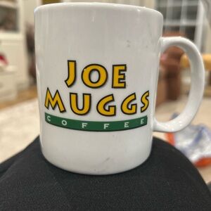 Joe Muggs Coffee Ceramic Mug Books A Million Cafe Logo White Yellow Green